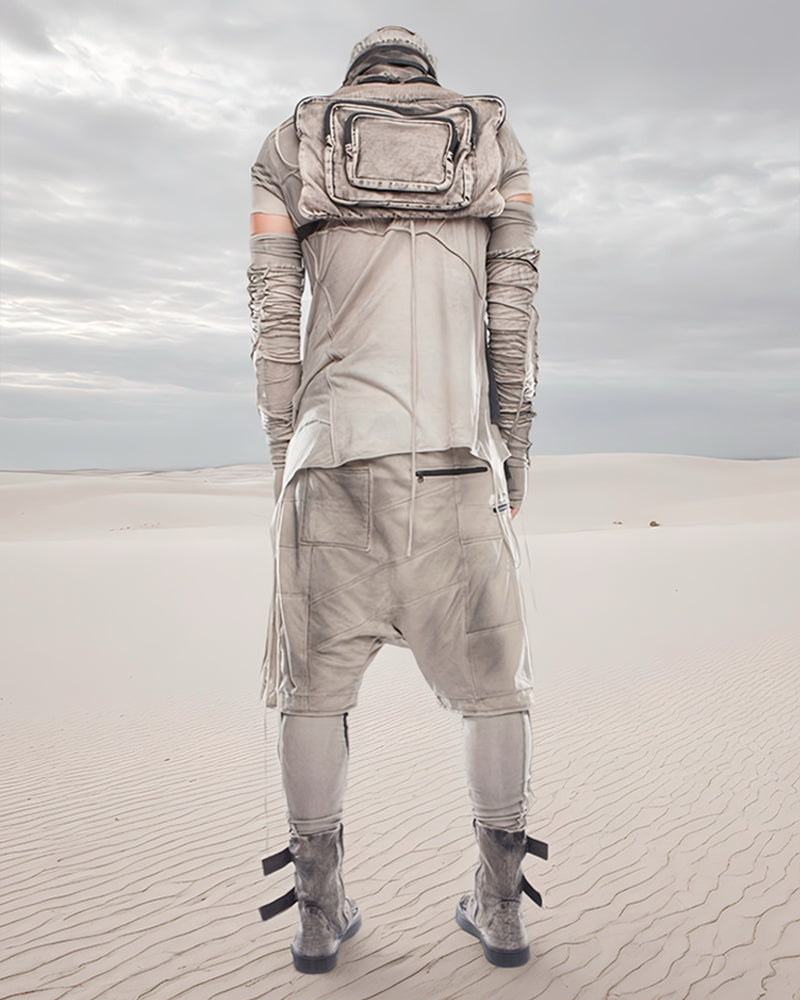 Wasteland Deconstructed Pleated Shorts