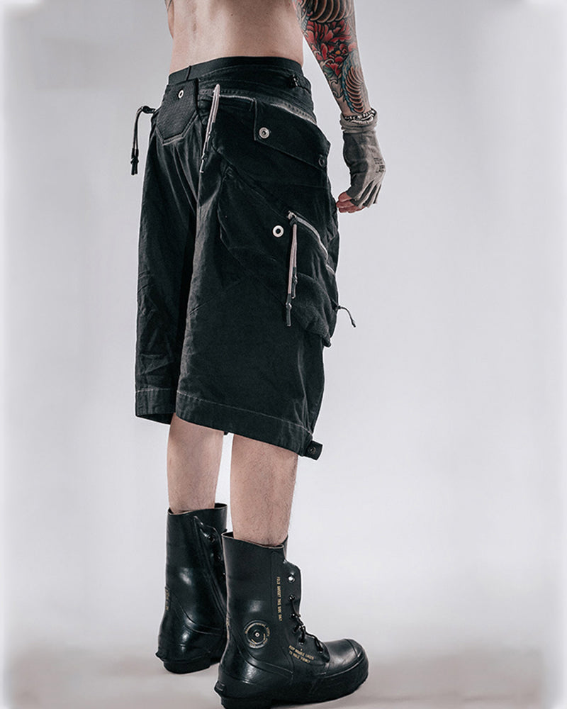 Post-Apocalyptic Wasteland Distressed Cargo Shorts