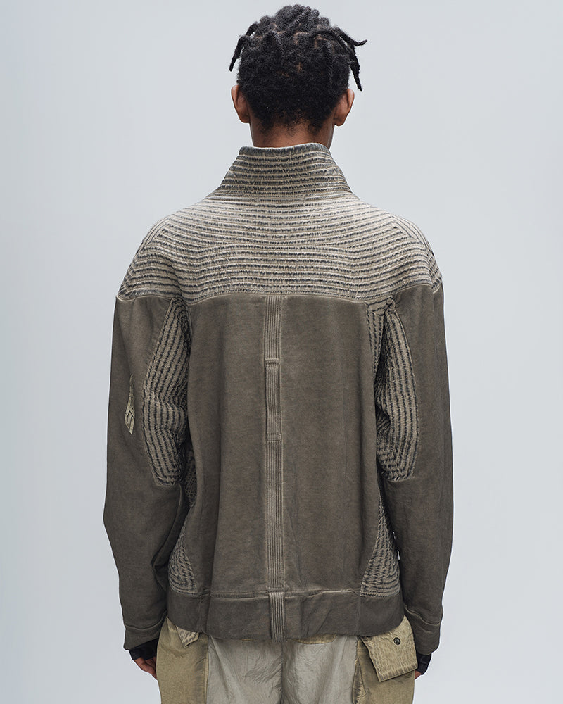 Washed Textured Panel Tech Jacket
