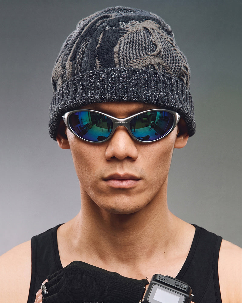 Wasteland Patchwork Jacquard Knitted Hat