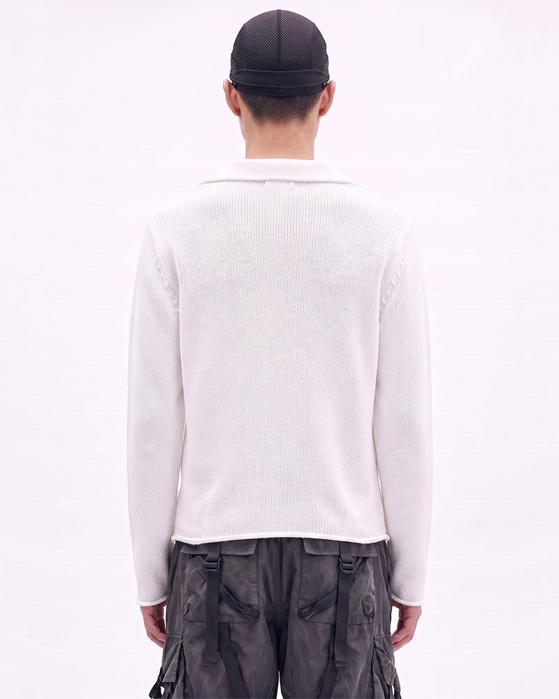 Post-Apocalyptic V-Neck Solid Sweater