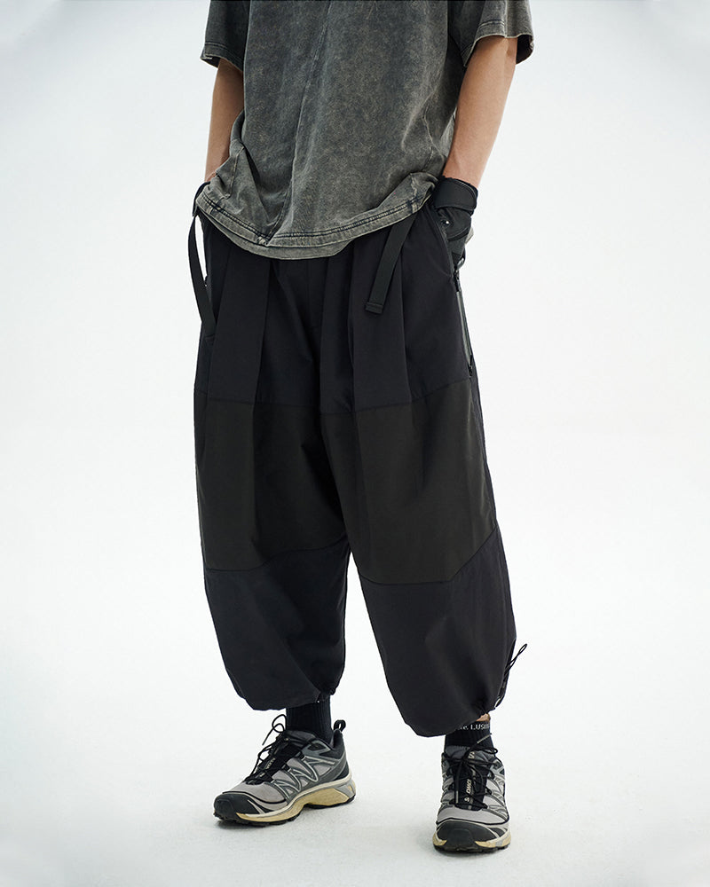 Dual-Zip Water-Repellent Lightweight Techwear Cropped Pants