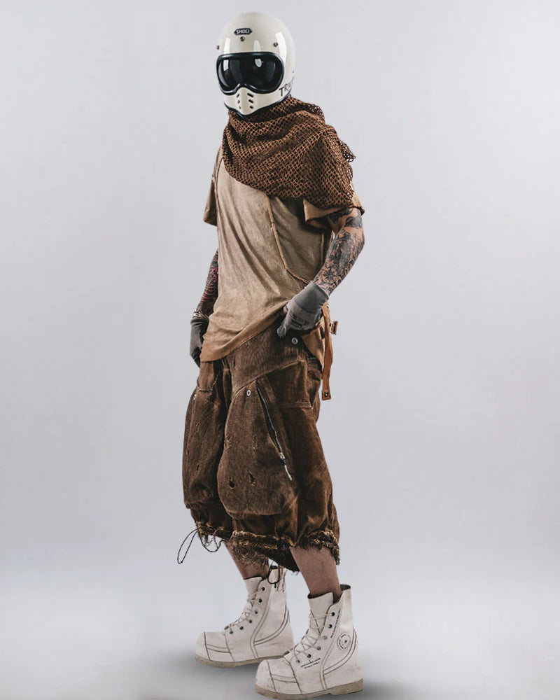 Wasteland Style Reversible Deconstructed Washed T-Shirt