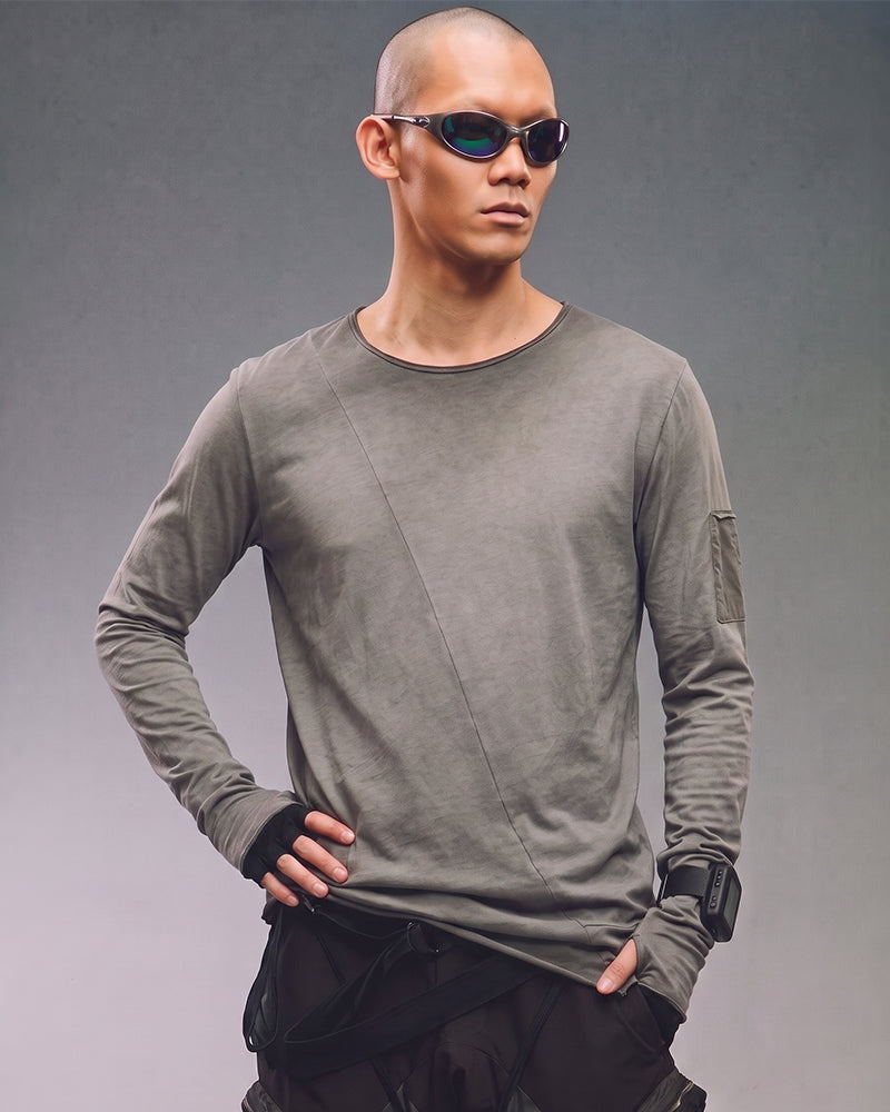 Wasteland Distressed Cotton Long‑Sleeve T‑Shirt