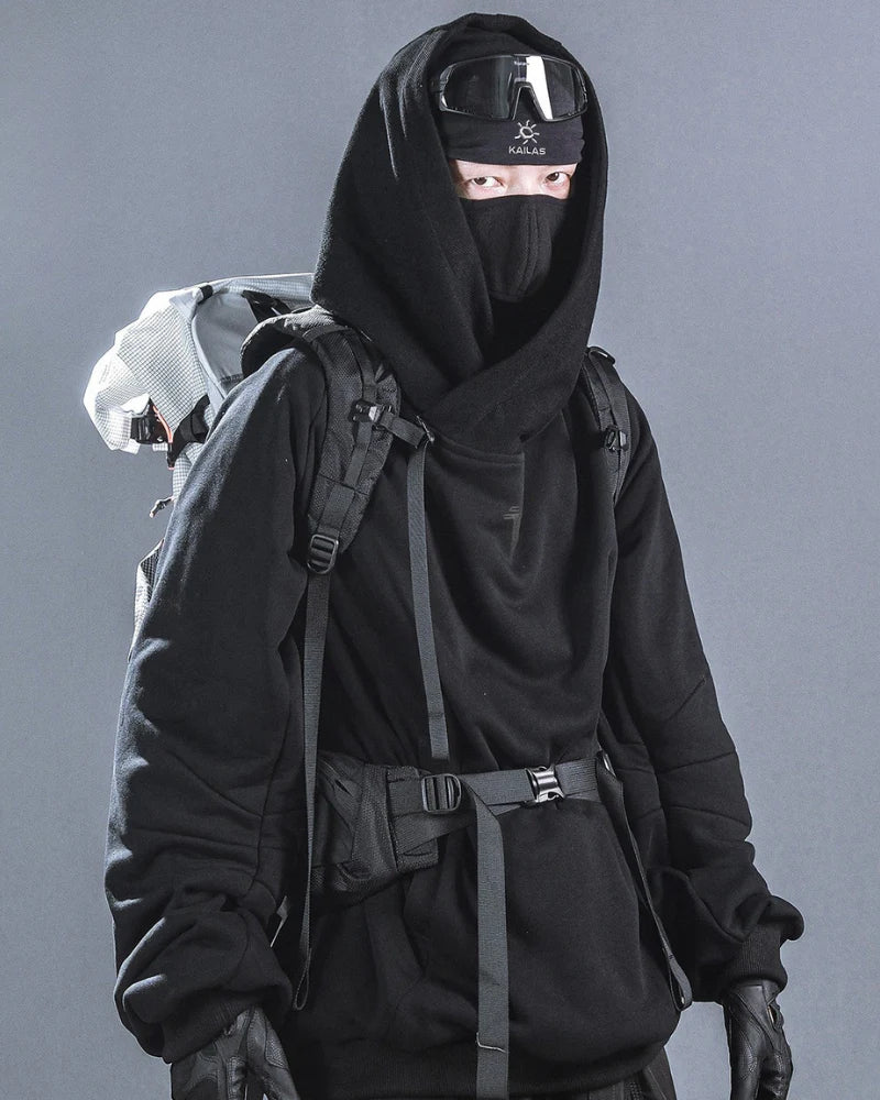 Futuristic Darkwear Sorcerer Utility Hoodie