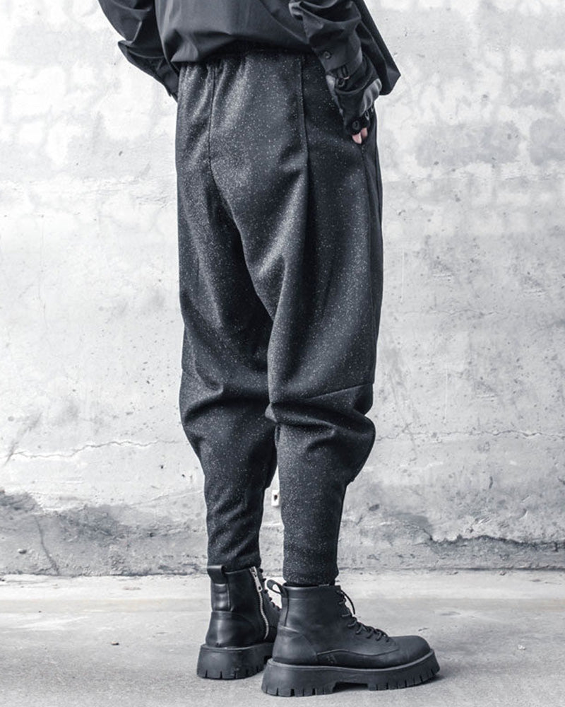Minimalist Yohji-Style Tapered Harem Pants