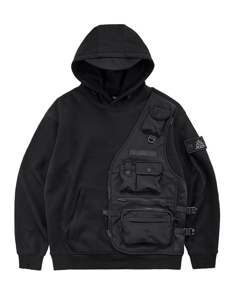Techwear Fake Two Vest Tactical Hoodie