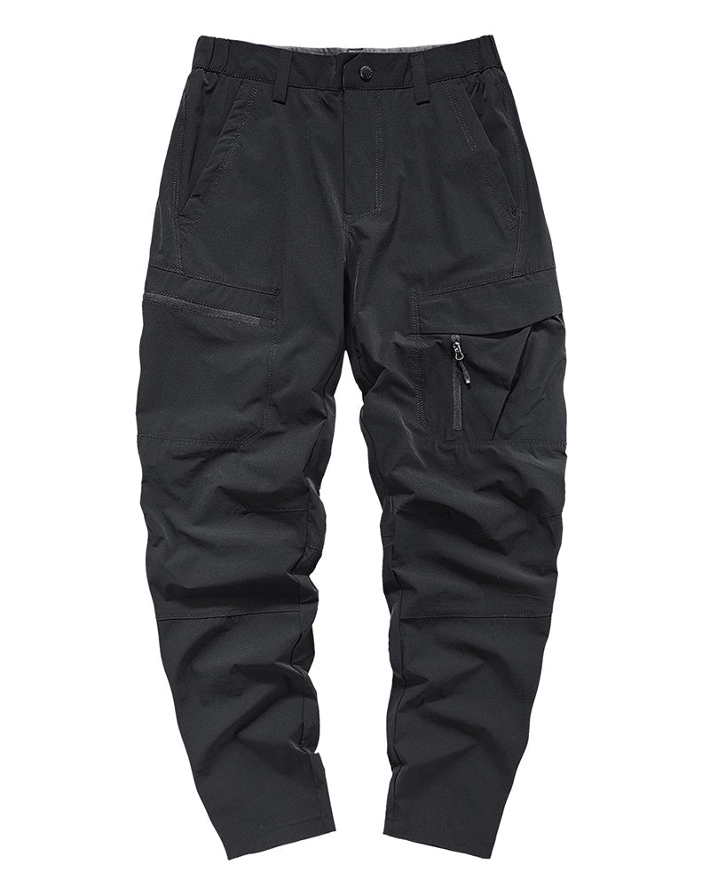 Quick-Dry Straight-Leg Techwear Cargo Pants