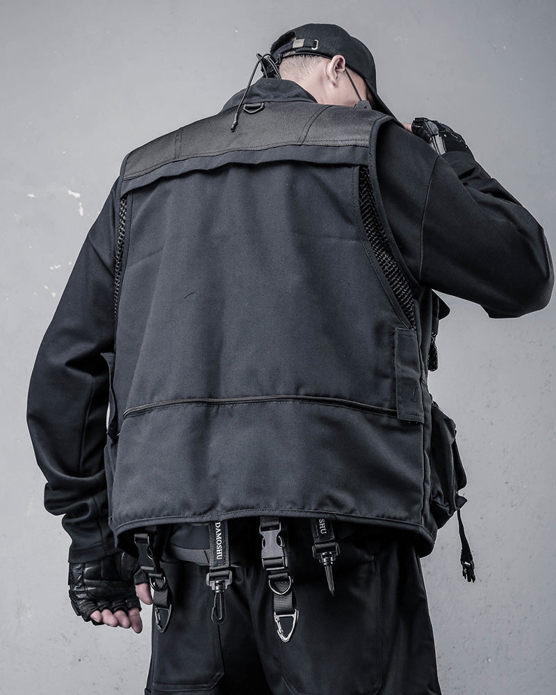 Techwear Utility Multi-Pocket Cargo Vest