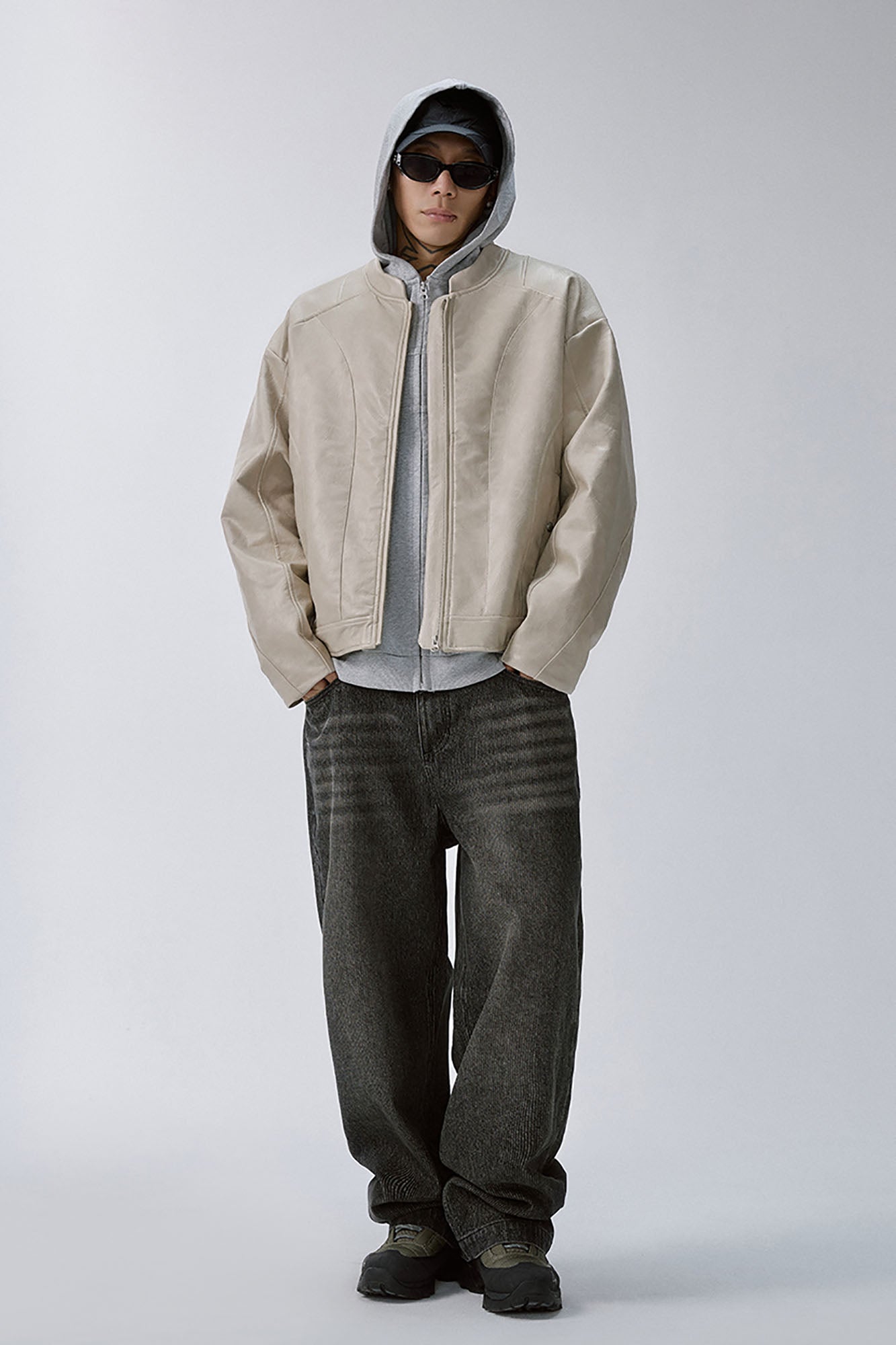 Retro Corduroy Logo Embroidery Straight-Leg Jeans