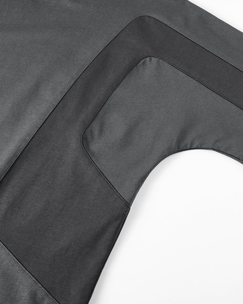 Techwear Panel Color-Block Short Sleeve T-Shirt