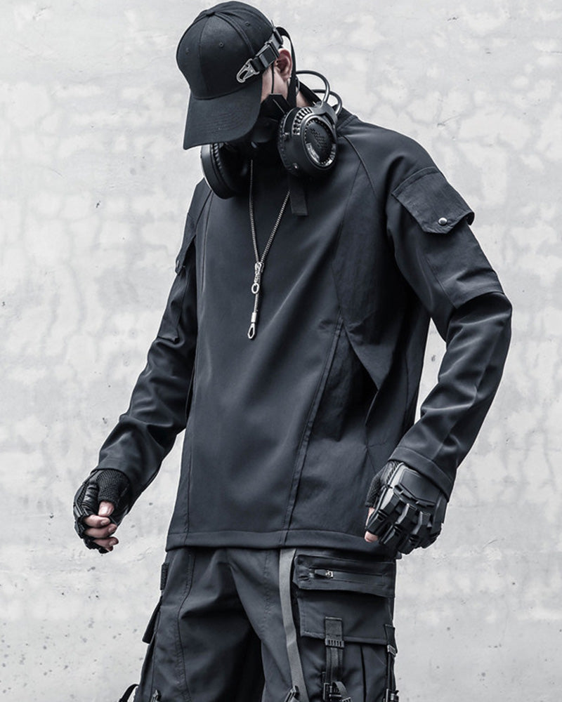 Japanese Techwear Tactical Pullover Sweatshirt