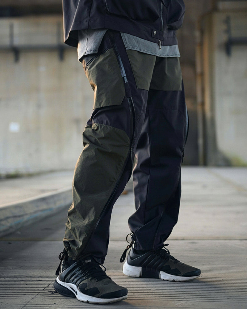 Dual-Mode Zippered Layered-Pocket Water-Repellent Techwear Pants