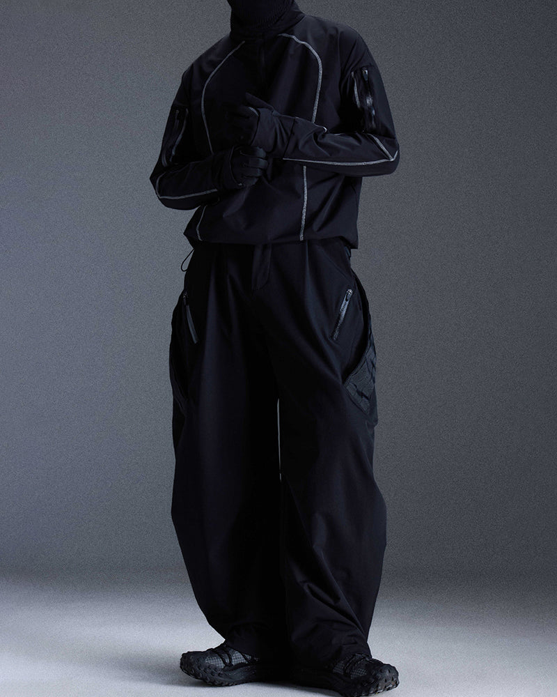 Molle-System Crinkled Water-Repellent Tactical Carrot Pants