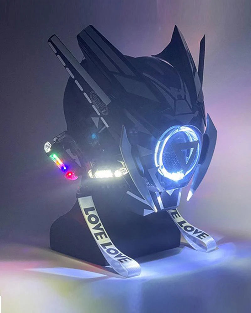 Futuristic Warrior LED Cyberpunk Helmet Mask