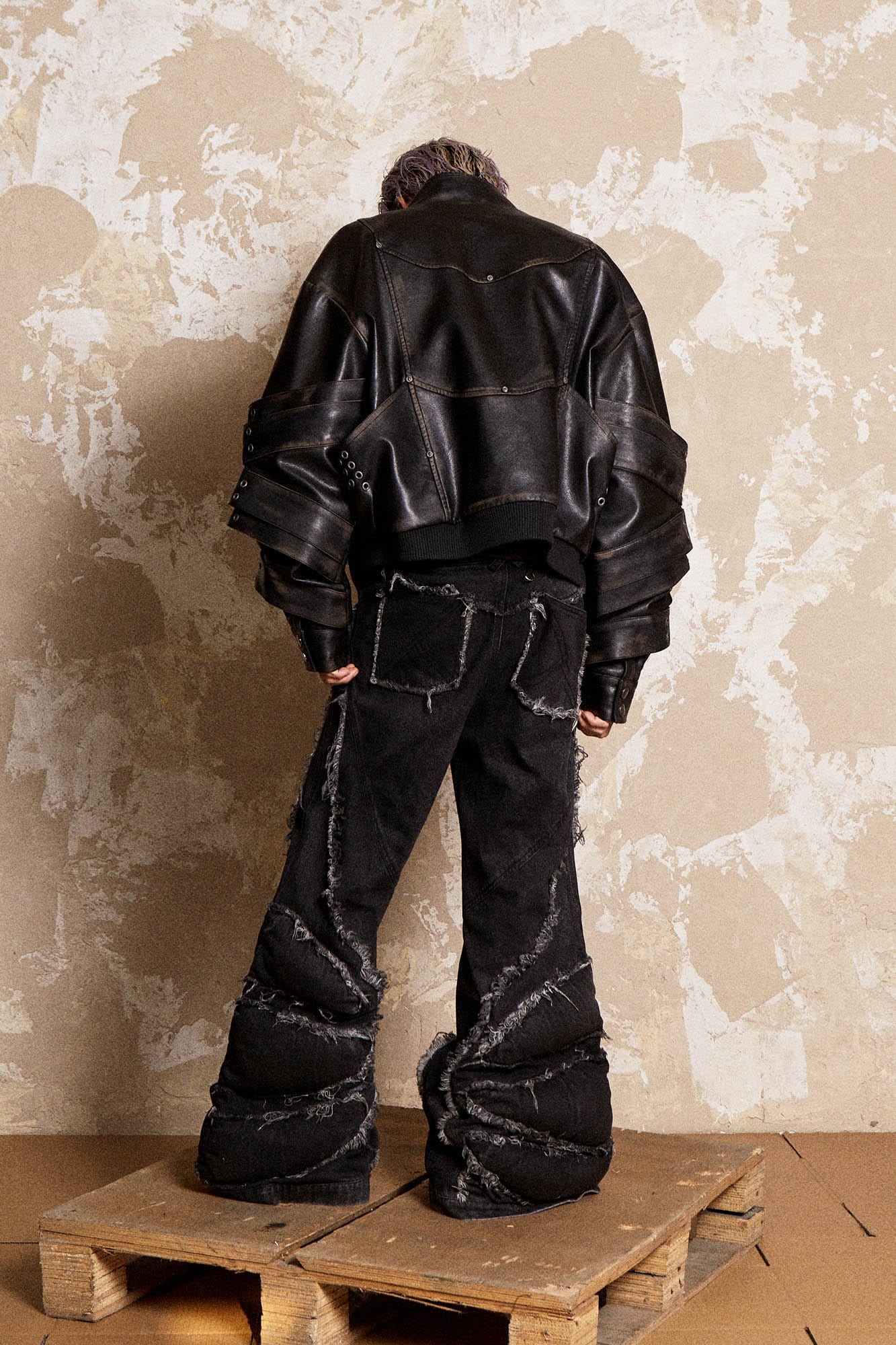 Mutation Dragon Claw Frayed Flared Jeans