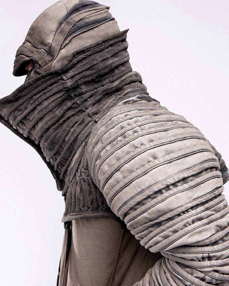 Wasteland Pleated Vintage Distressed Cropped Jacket