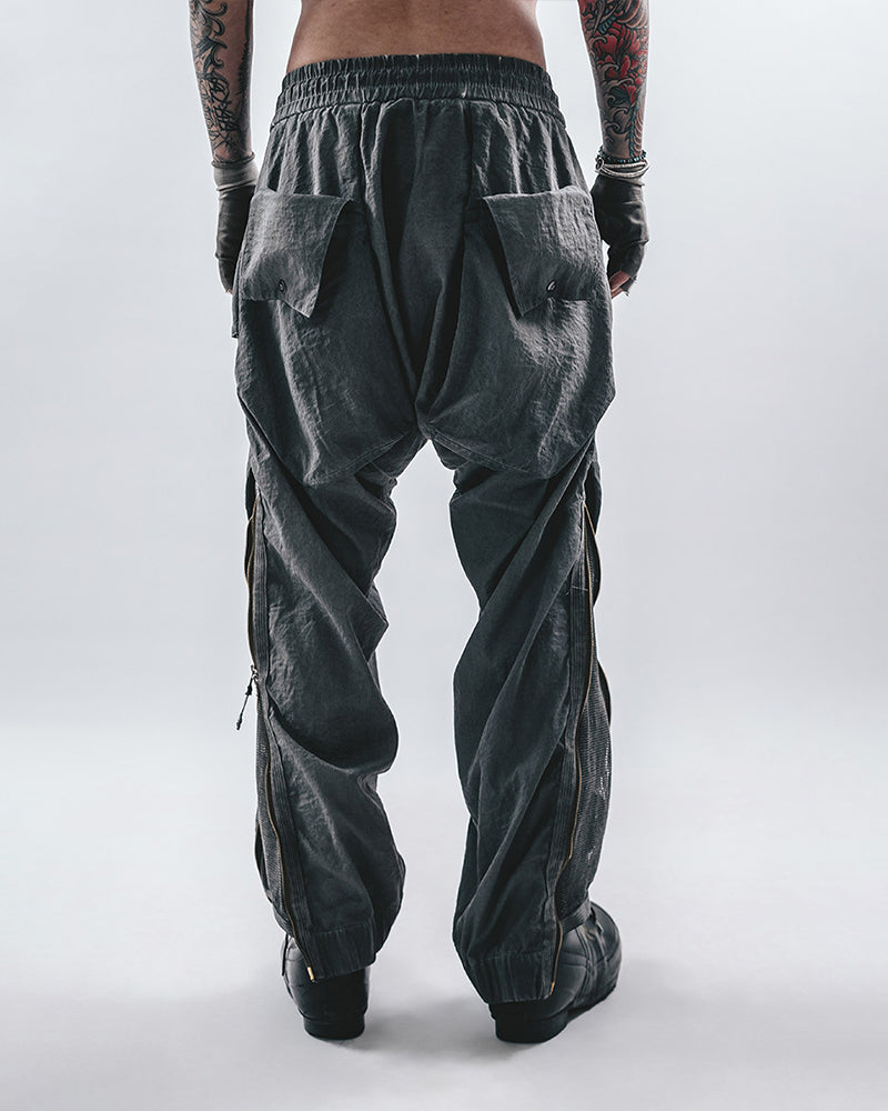 Void-Drifter Extreme Wide-Leg Parachute Pants