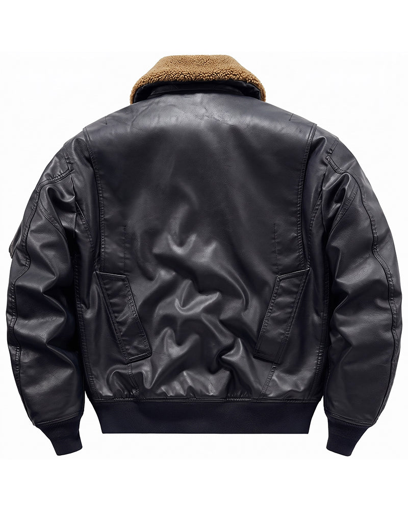 Techwear PU Bomber Jacket