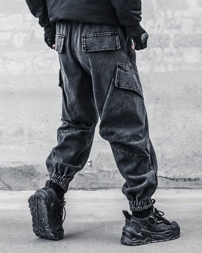 Streetwear Loose Black Denim Jeans