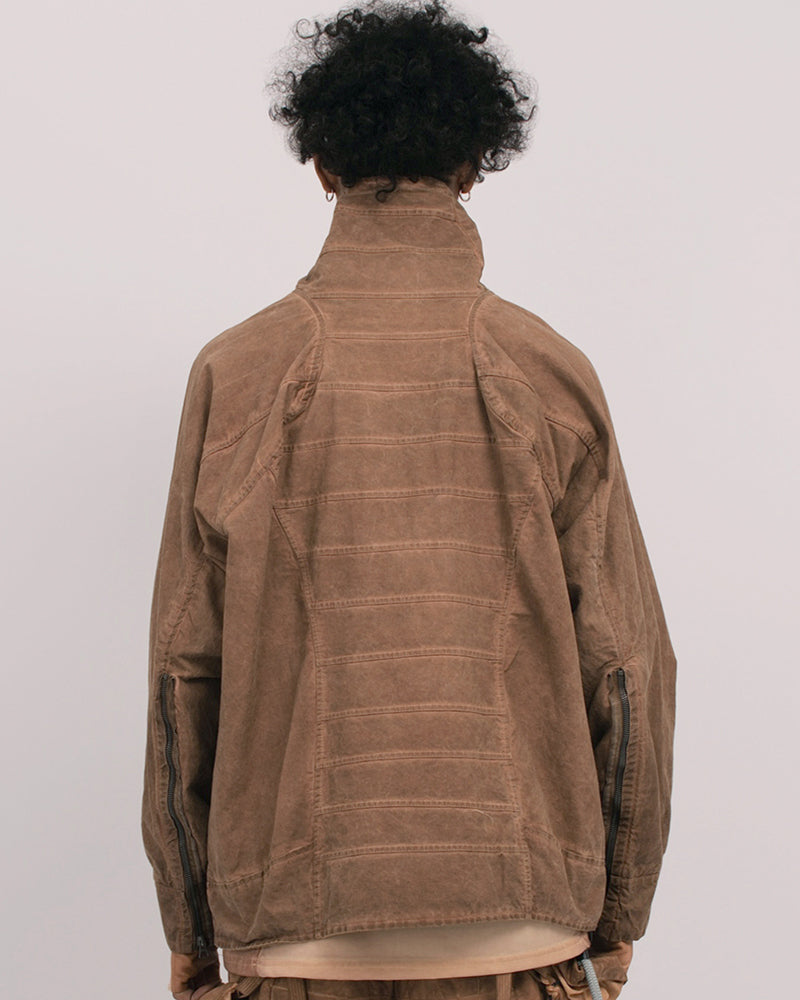 Washed Utility Multi-Zip Tech Jacket