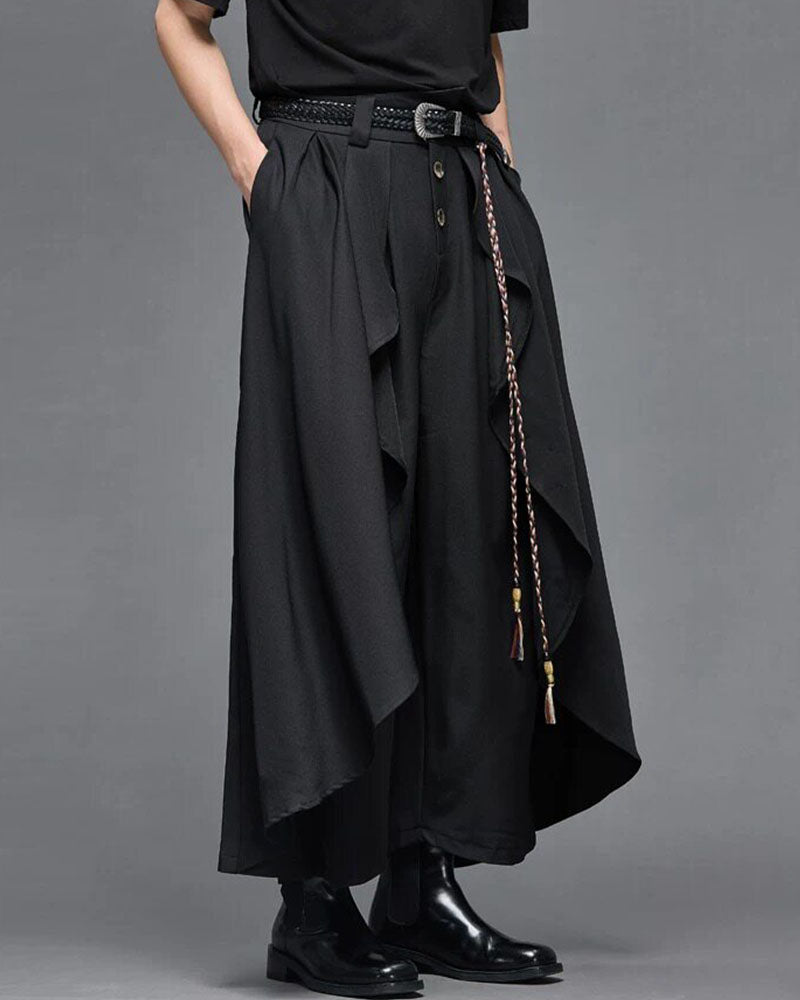 Modern Japanese Carved Alloy Genuine Leather Belt