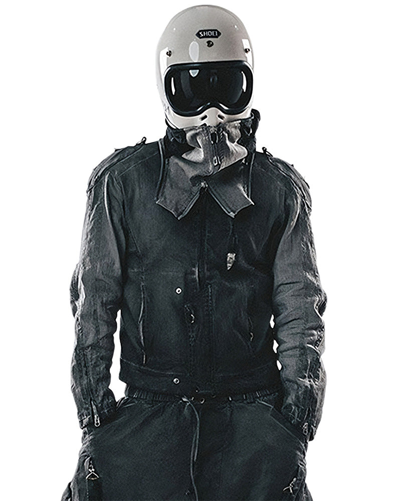 Urban Decay Distressed Zip-Up mecha Jacket