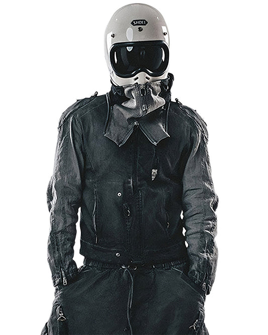 Urban Decay Distressed Zip-Up mecha Jacket