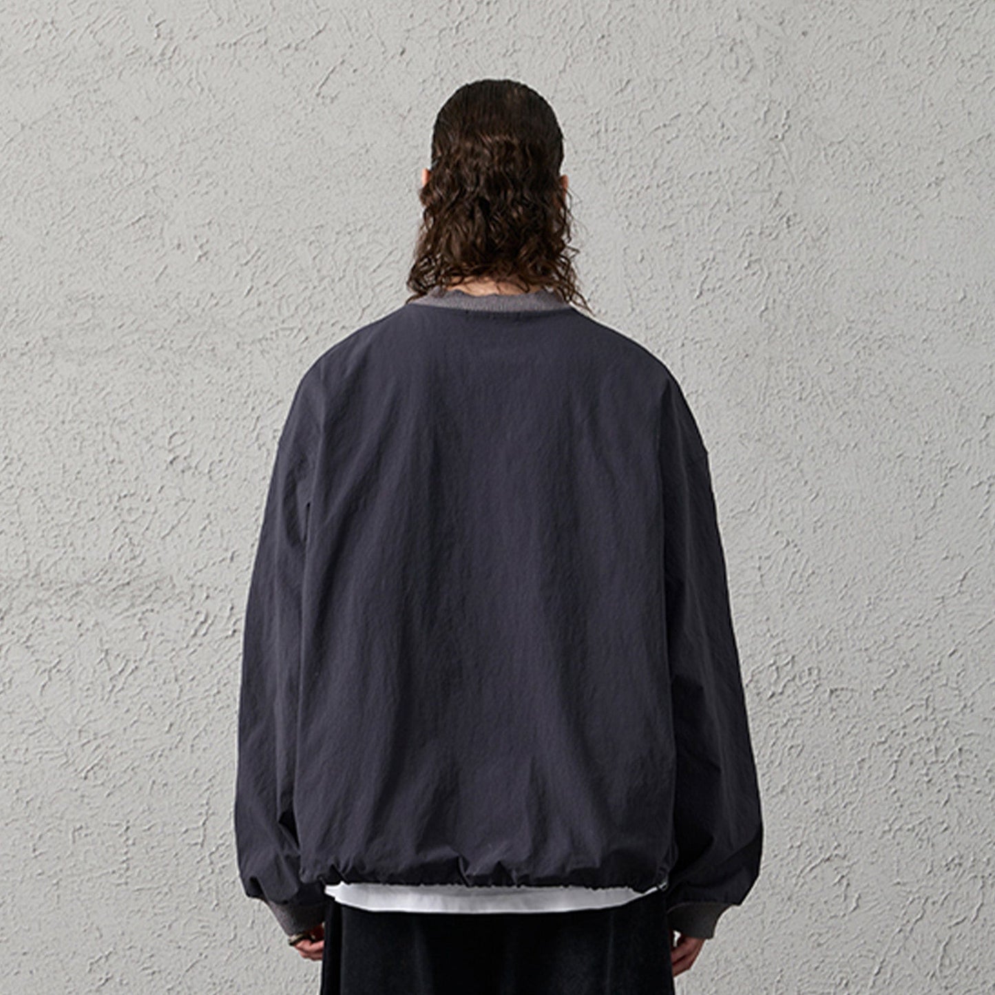 Water-Repellent Embroidered Drawstring Sweatshirt