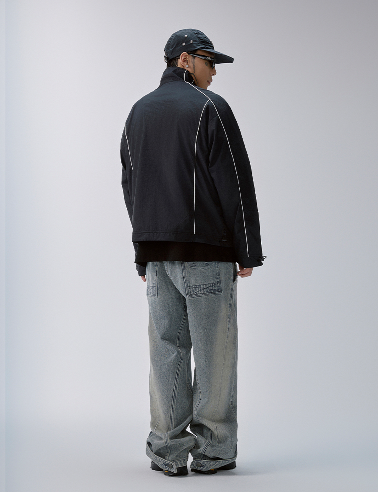 Contrast Piped Track Jacket