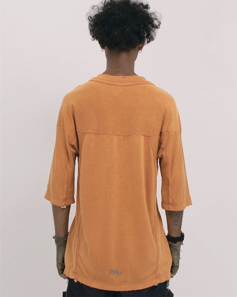 Wasteland Style Patchwork Drawstring T-Shirt