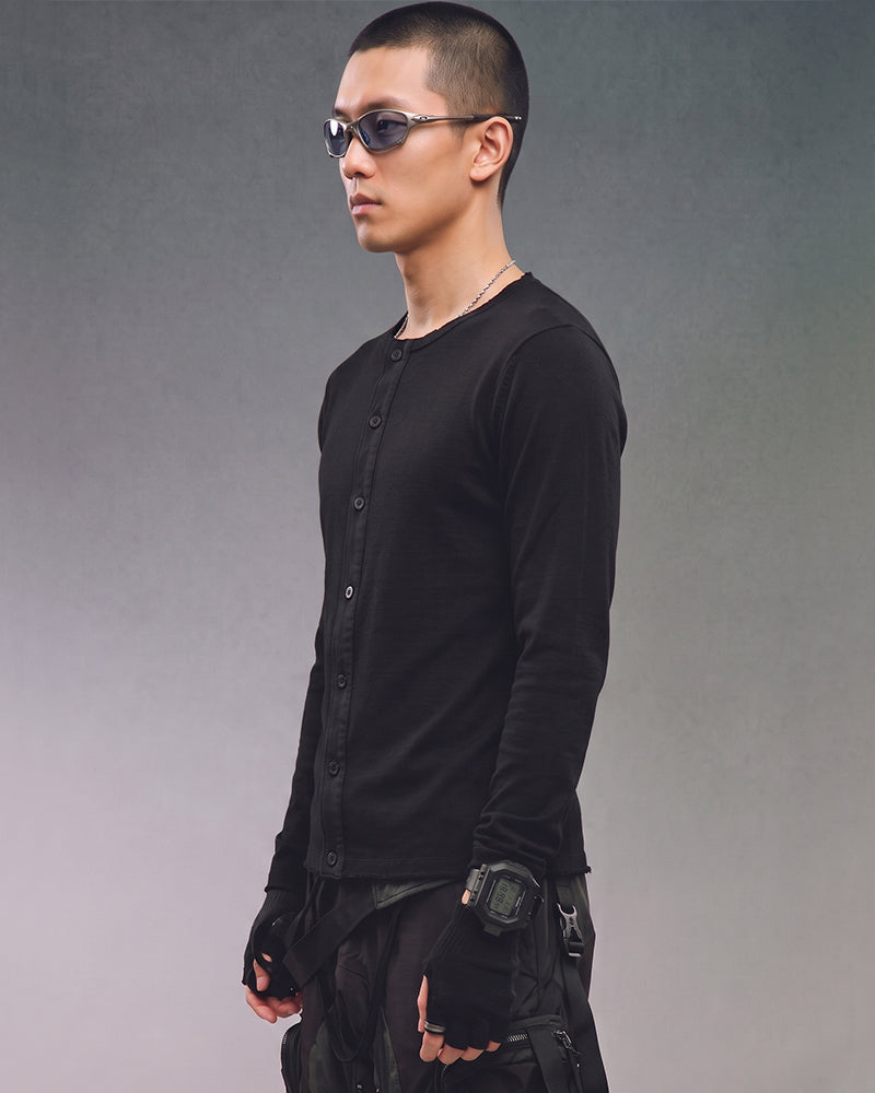 Wasteland Minimal Button-Up Long Sleeve Top