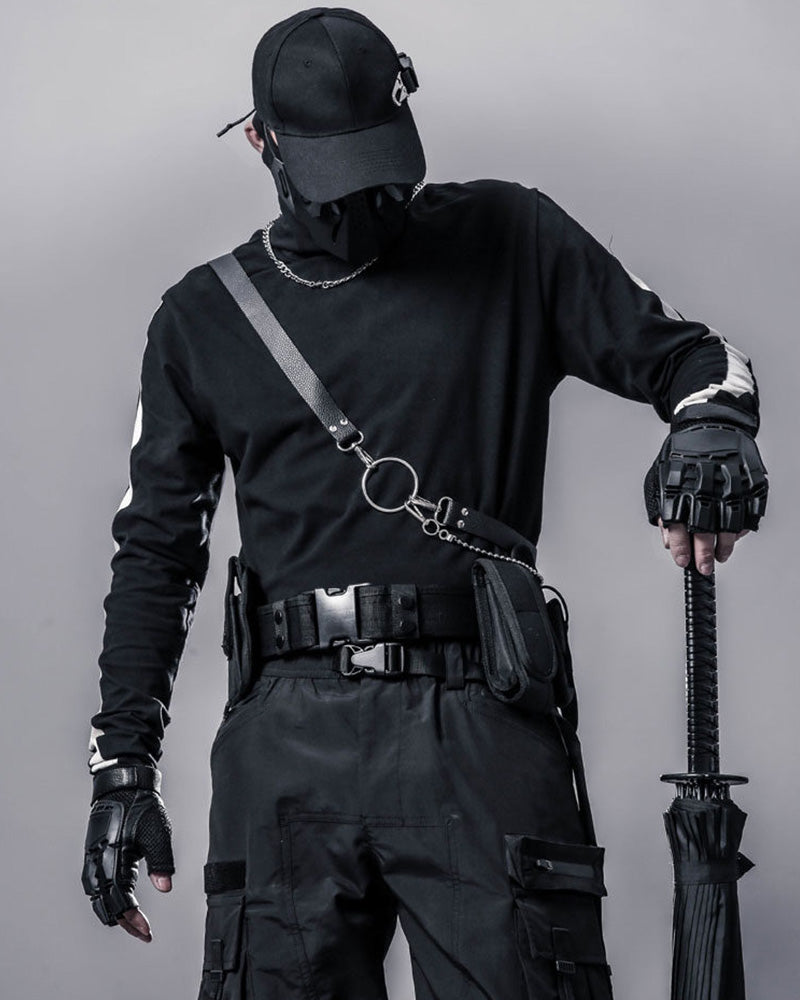 Techwear Chain Harness Shoulder Strap Accessory
