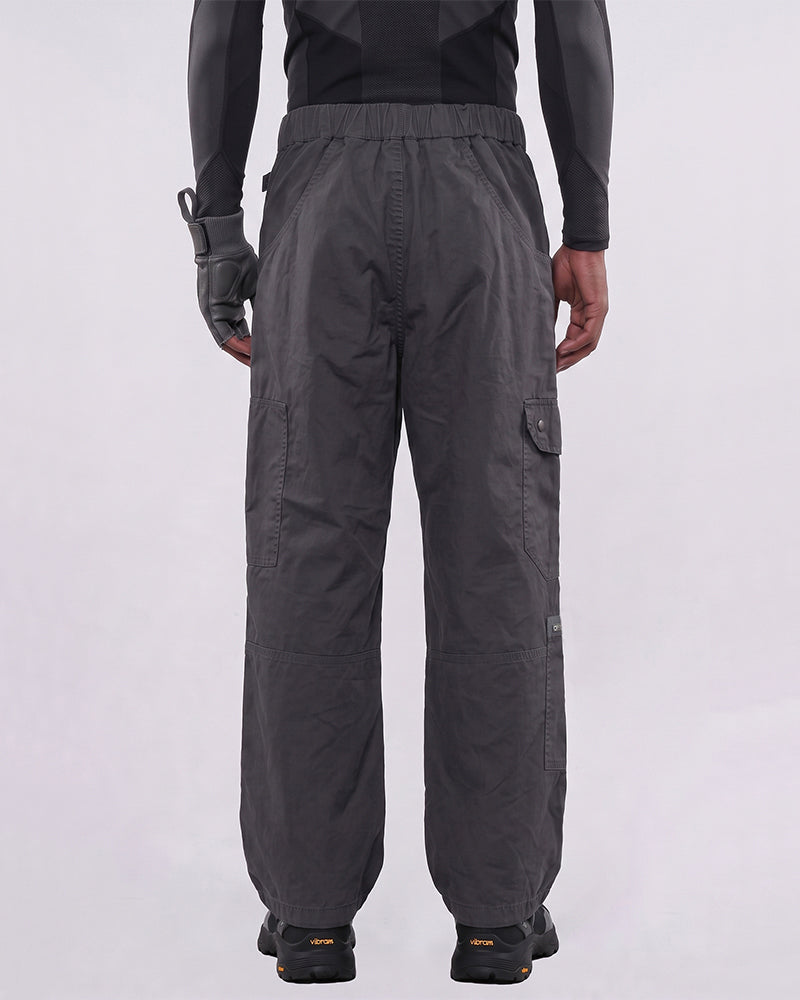 Distressed Zippered Patchwork Cargo Pants