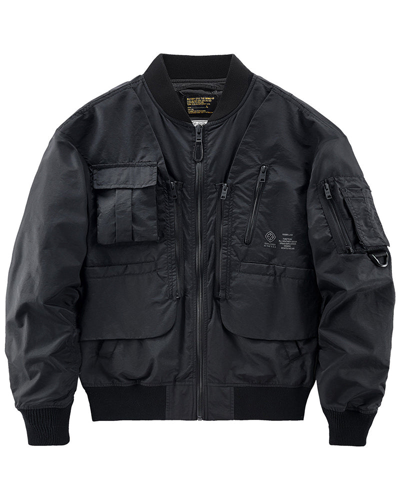 Functional Mock Layer Design Bomber Jacket