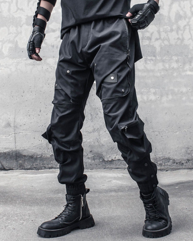 Functional Multi-Zip Large Pockets Cargo Pants