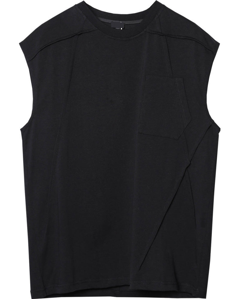 Functional Techwear Patchwork Sleeveless T-Shirt