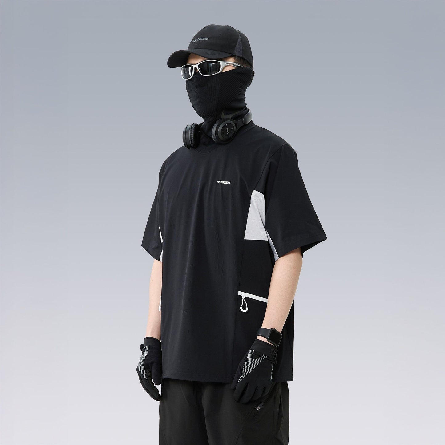 Tech Panel Drawstring-Hem Quick-Dry T-Shirt