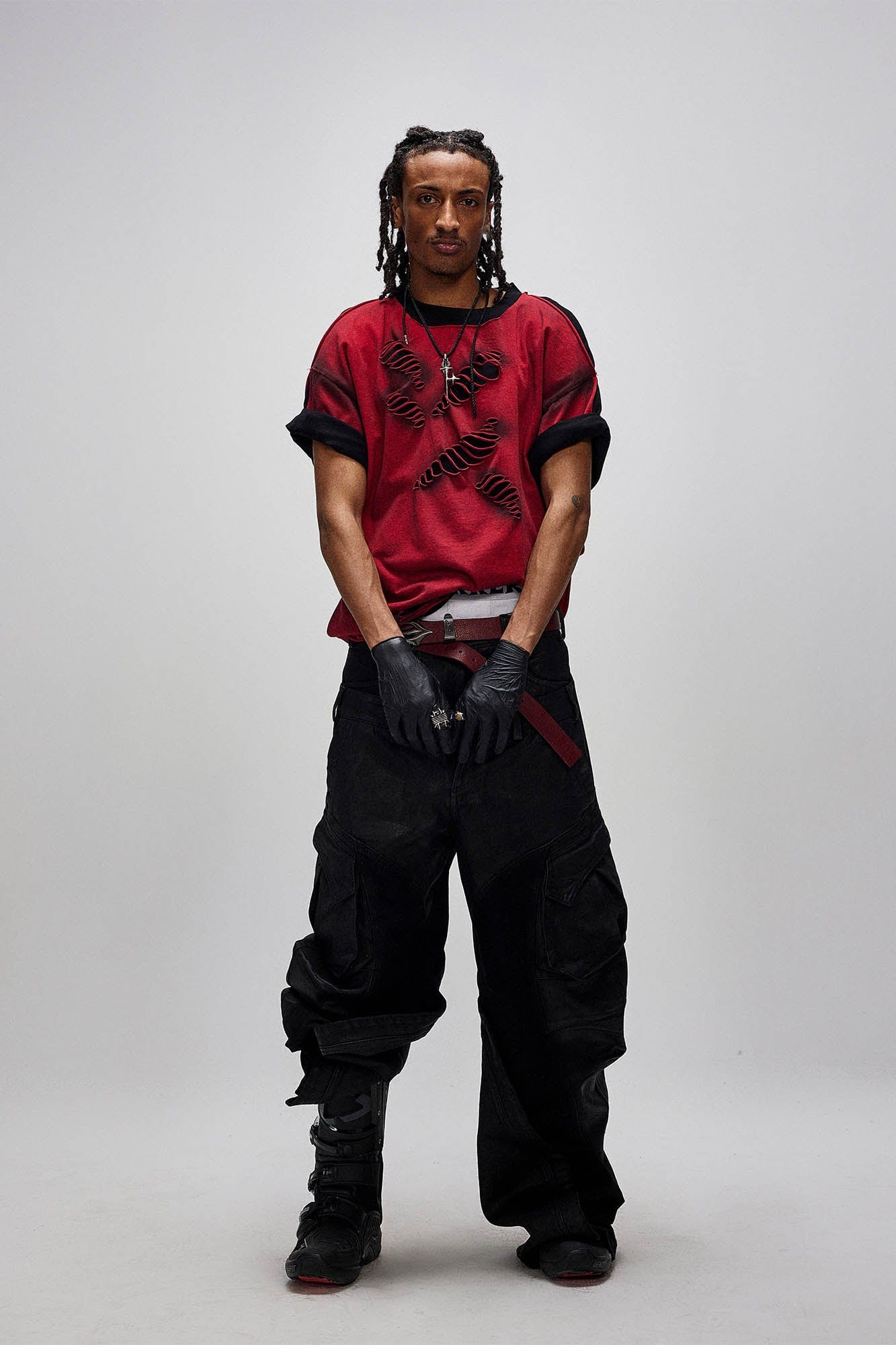 Dual-Waist Waxed Arc-Spliced Cargo Pants