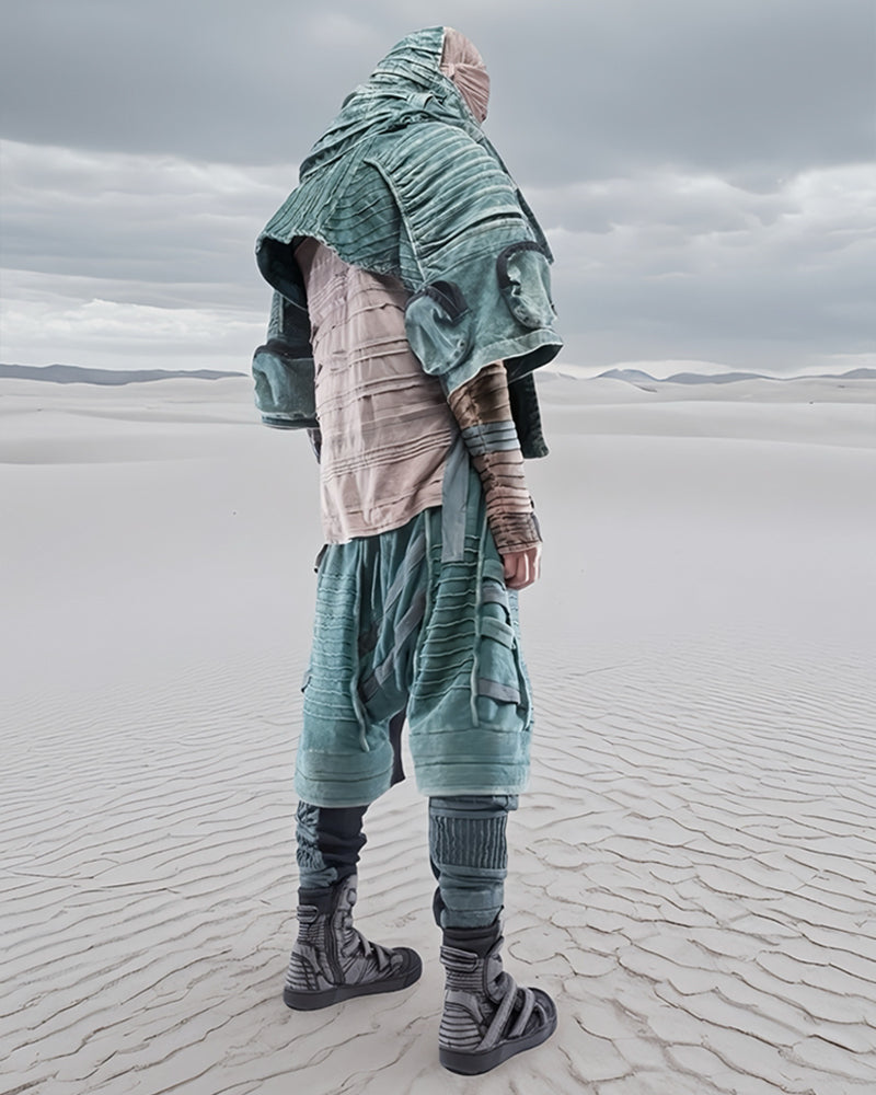 Wasteland Asymmetric Pleated Jacket