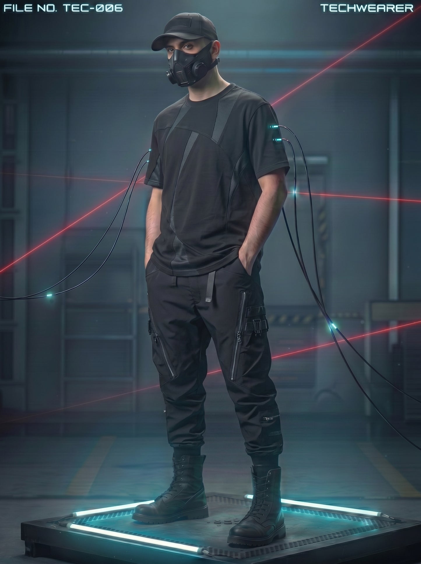 TEC-006｜Cyberpunk Tactical Techwear Set Top / Bottom