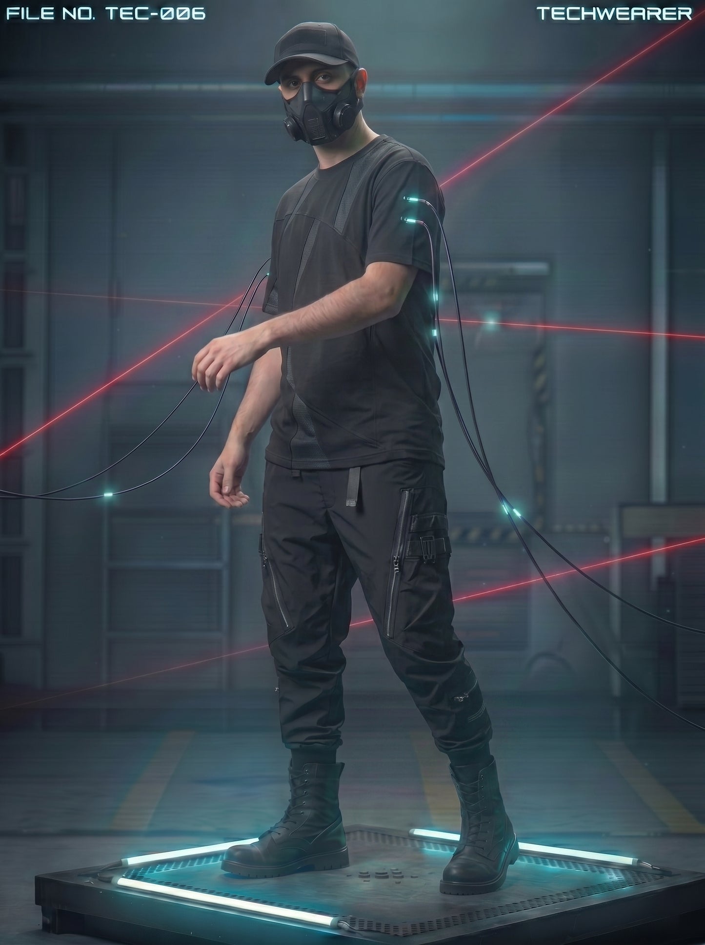 TEC-006｜Cyberpunk Tactical Techwear Set Top / Bottom