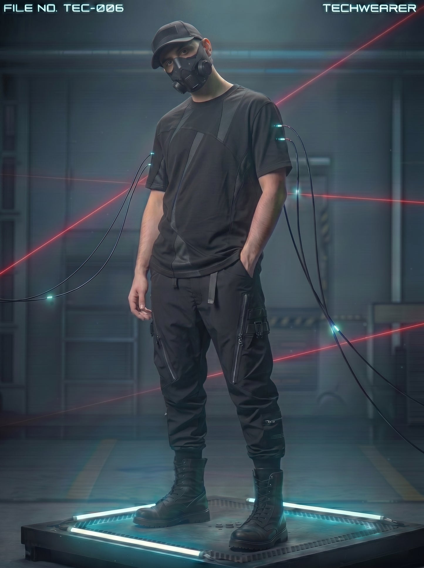 TEC-006｜Cyberpunk Tactical Techwear Set Top / Bottom