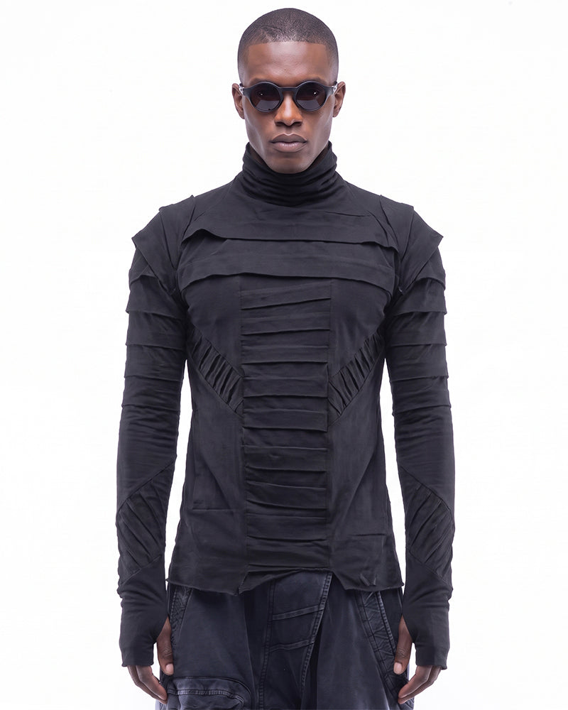 Wasteland Asymmetric Pleated Ninja Top