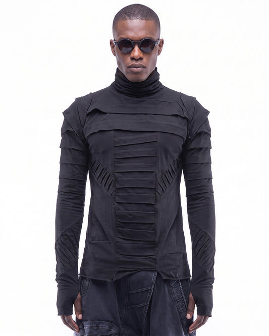 Wasteland Asymmetric Pleated Ninja Top