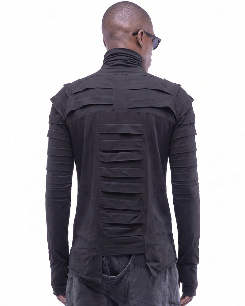 Wasteland Asymmetric Pleated Ninja Top