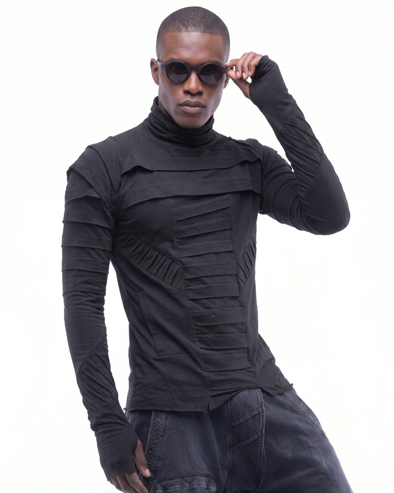 Wasteland Asymmetric Pleated Ninja Top
