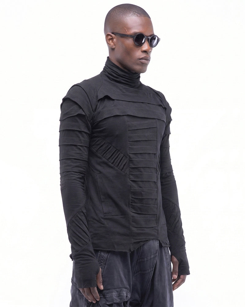 Wasteland Asymmetric Pleated Ninja Top