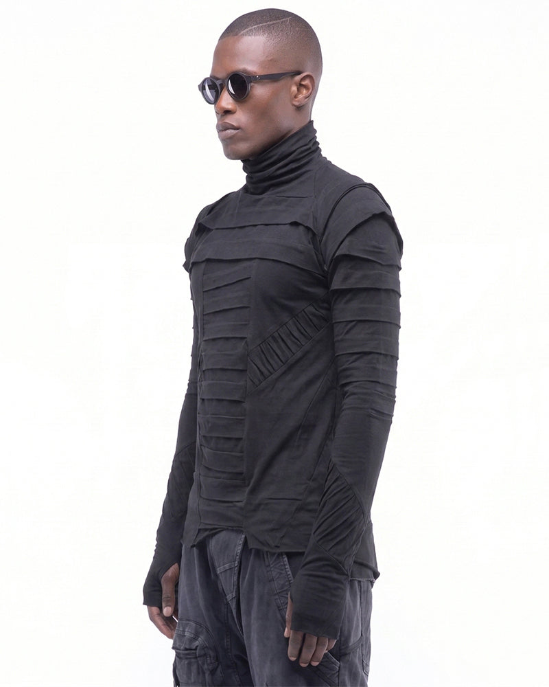 Wasteland Asymmetric Pleated Ninja Top