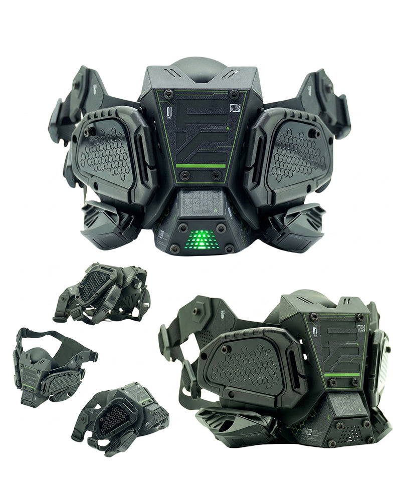 Cyberpunk Tech Half Face Mask
